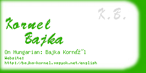 kornel bajka business card